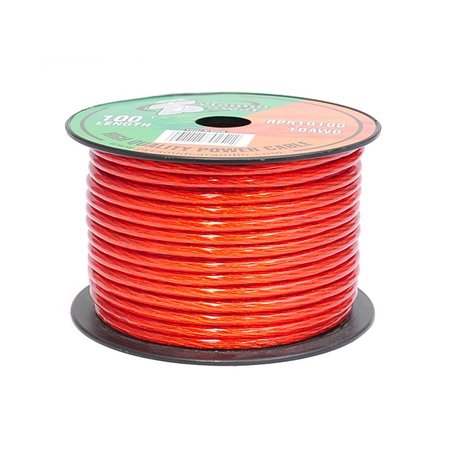 Pyramid 10 Gauge Clear Red Power Wire 100 Ft. Ofc RPR10100